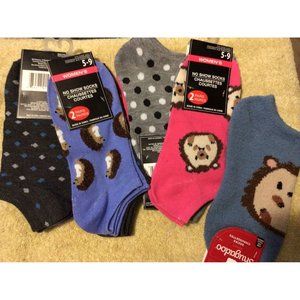Womens ankle socks with Hedgehog design